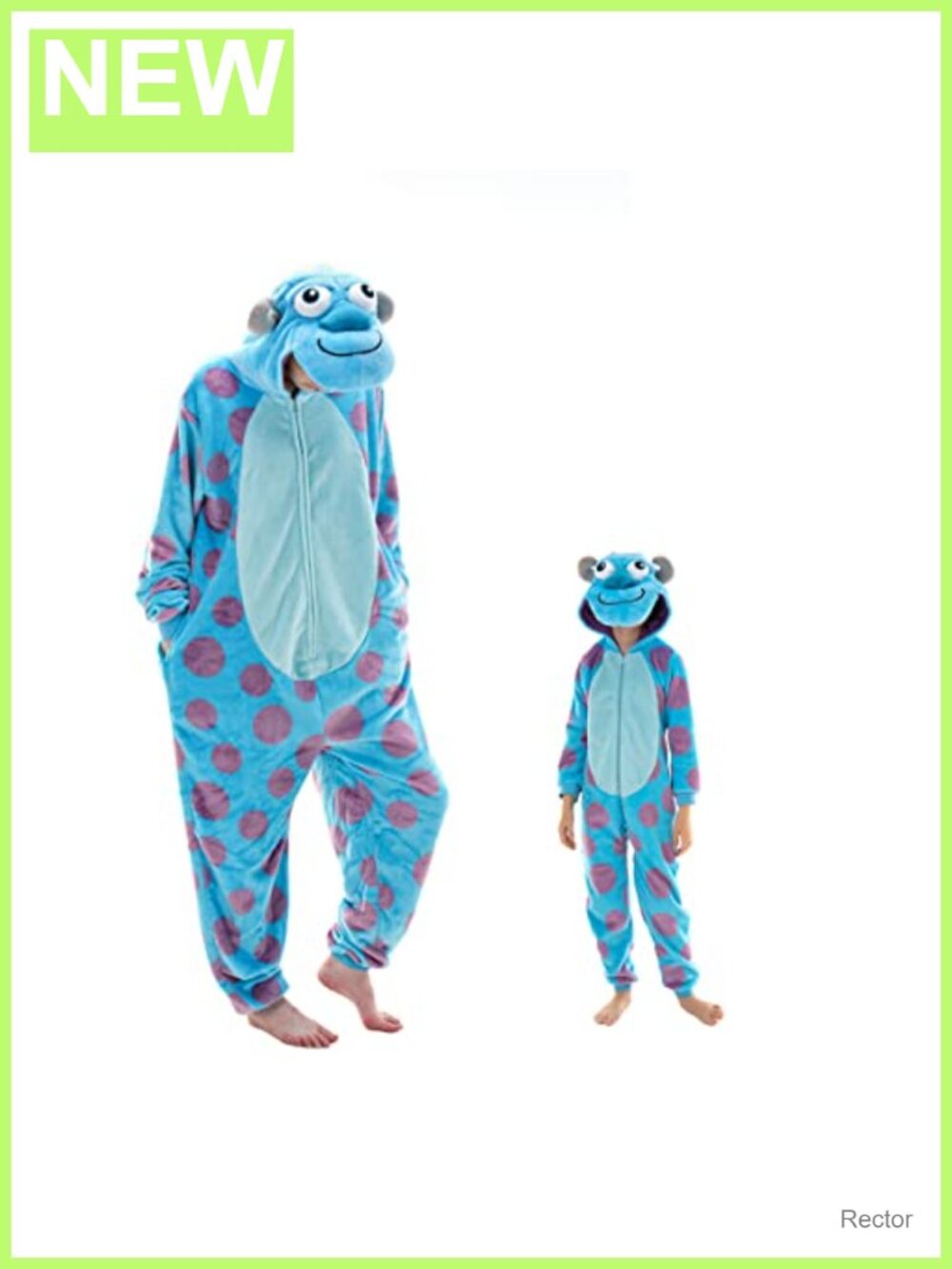 Unisex Adult Flannel One Piece Pajama Snug Fit Hooded Zip Cosplay Costume